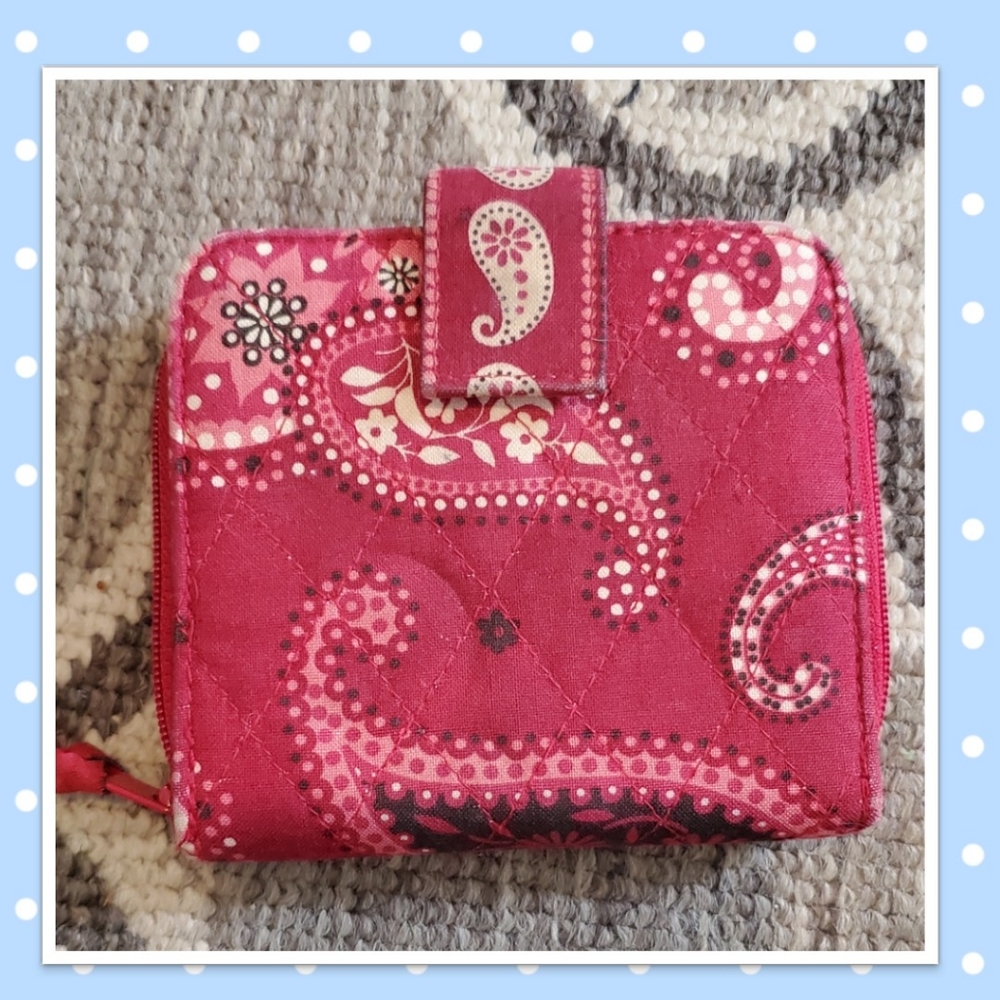 Vera Bradley Mini Square Wallet: Mesa Red